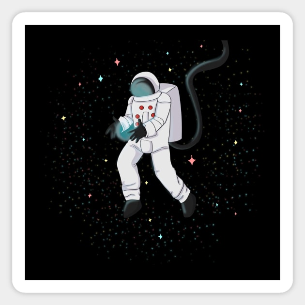 Spaceman Sticker by Ashe Cloud